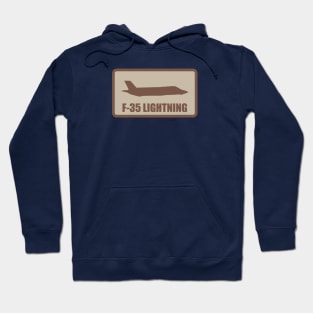 F-35 Lightning II Patch (desert subdued) Hoodie